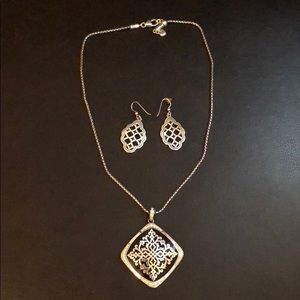 Black and Silver with Jewels Brighton Set